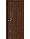 Браво-1.55 Экошпон, Brown Dreamline, остекленная, mirox grey, кромка ABS, каркасно-щитовая