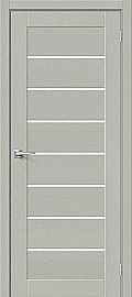 Дверь межкомнатная Браво-22 Экошпон Grey Wood, остекленная, magic fog, царговая