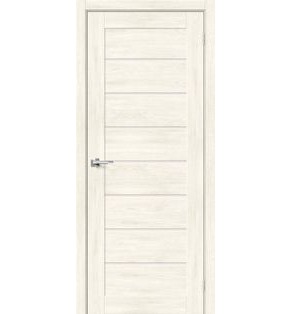Дверь межкомнатная Браво-22 Экошпон Nordic Oak, остекленная, magic fog, без кромки, царговая