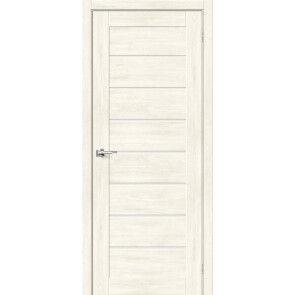 Дверь межкомнатная Браво-22 Экошпон Nordic Oak, остекленная, magic fog, царговая