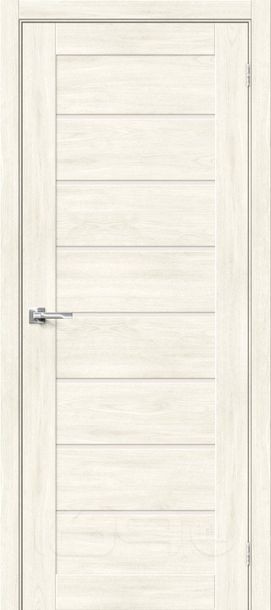 Дверь межкомнатная Браво-22 Экошпон Nordic Oak, остекленная, magic fog, без кромки, царговая