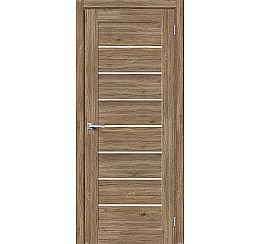 Дверь межкомнатная Браво-22 Экошпон, Original Oak, остекленная, magic fog, царговая