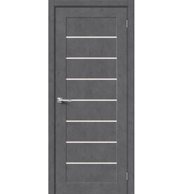 Дверь межкомнатная Браво-22 Экошпон, Slate Art, остекленная, magic fog, царговая