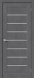 Дверь межкомнатная Браво-22 Экошпон, Slate Art, остекленная, magic fog, царговая