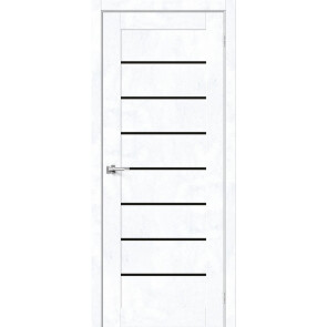 Дверь межкомнатная Браво-22 Экошпон Snow Art, остекленная, black star, царговая