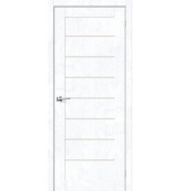 Дверь межкомнатная Браво-22 Экошпон, Snow Art, остекленная, magic fog, царговая