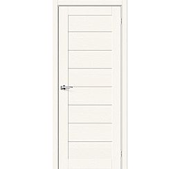 Дверь межкомнатная Браво-22 Экошпон, White Wood, остекленная, magic fog, царговая