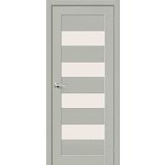 Дверь межкомнатная из эко шпона «Браво-23» Grey Wood глухая