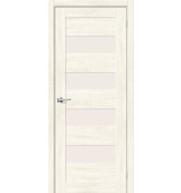 Дверь межкомнатная Браво-23 Экошпон, Nordic Oak, остекленная, magic fog, царговая