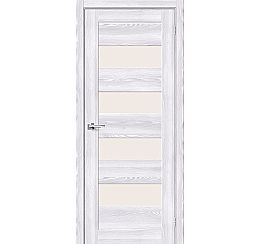 Дверь межкомнатная Браво-23 Экошпон Riviera Ice, остекленная, magic fog, кромка нет, царговая