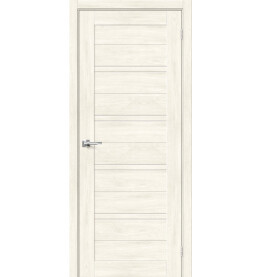 Дверь межкомнатная Браво-28 Экошпон, Nordic Oak, остекленная, magic fog, царговая