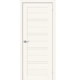 Дверь межкомнатная Браво-28 Экошпон, White Wood, остекленная, magic fog, царговая