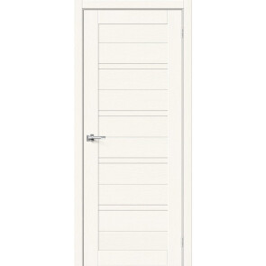 Дверь межкомнатная Браво-28 Экошпон White Wood, остекленная, magic fog, царговая