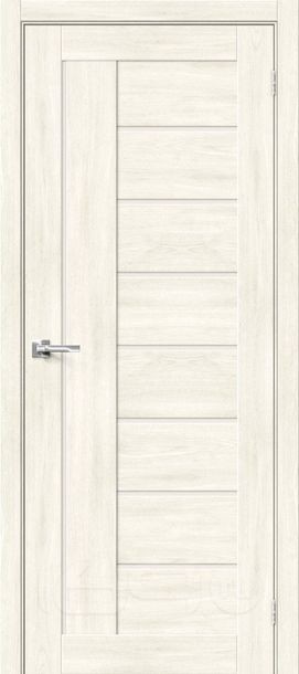 Дверь межкомнатная Браво-29 Экошпон Nordic Oak, остекленная, magic fog, без кромки, царговая