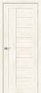 Дверь межкомнатная Браво-29 Экошпон Nordic Oak, остекленная, magic fog, без кромки, царговая