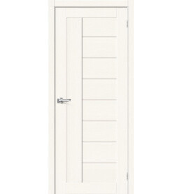 Дверь межкомнатная Браво-29 Экошпон, White Wood, остекленная, magic fog, царговая