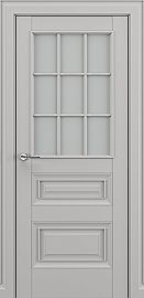Дверь межкомнатная «Ампир АК В1» Серый матовый new остекление Сатинато
