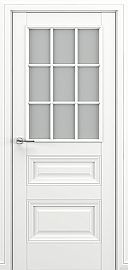 Дверь межкомнатная «Ампир АК В3» Белый матовый остекление Сатинато