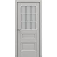 Дверь межкомнатная «Ампир АК В3» Серый матовый new остекление Сатинато