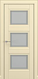 Дверь межкомнатная «Гранд В1» Матовый кремовый остекление Сатинато