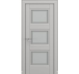 Дверь межкомнатная «Гранд В1» Серый матовый new остекление Сатинато