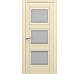 Дверь межкомнатная «Гранд В2» Матовый кремовый остекление Сатинато