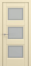 Дверь межкомнатная «Гранд В2» Матовый кремовый остекление Сатинато