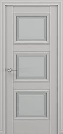 Дверь межкомнатная «Гранд В3» Серый матовый new остекление Сатинато