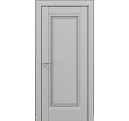 Дверь межкомнатная «Неаполь В1» Серый матовый new остекление Сатинато