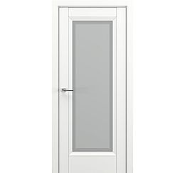 Дверь межкомнатная «Неаполь В2» Белый матовый остекление Сатинато