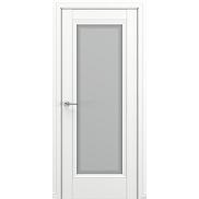 Дверь межкомнатная «Неаполь В3» Белый матовый остекление Сатинато