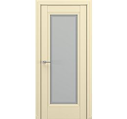Дверь межкомнатная «Неаполь В3» Матовый кремовый остекление Сатинато