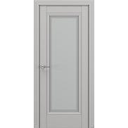 Дверь межкомнатная «Неаполь В3» Серый матовый new остекление Сатинато