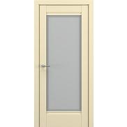Дверь межкомнатная «Неаполь В4» Матовый кремовый остекление Сатинато