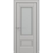 Дверь межкомнатная «Турин В1» Серый матовый new остекление Сатинато
