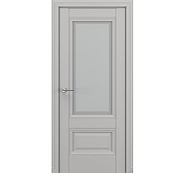 Дверь межкомнатная «Турин В3» Серый матовый new остекление Сатинато