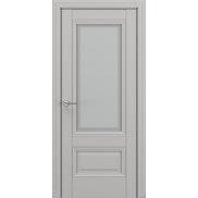 Дверь межкомнатная «Турин В3» Серый матовый new остекление Сатинато