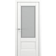 Дверь межкомнатная «Турин В5» Белый матовый остекление Сатинато