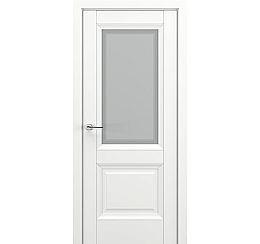 Дверь межкомнатная «Венеция В2» Белый матовый остекление Сатинато