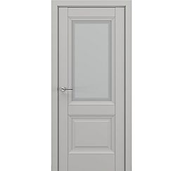 Дверь межкомнатная «Венеция В2» Серый матовый new остекление Сатинато