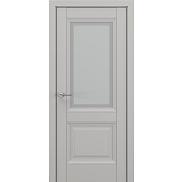 Дверь межкомнатная «Венеция В2» Серый матовый new остекление Сатинато