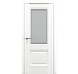 Дверь межкомнатная «Венеция В3» Белый матовый остекление Сатинато