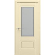Дверь межкомнатная «Венеция В3» Матовый кремовый остекление Сатинато