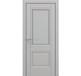 Дверь межкомнатная «Венеция В3» Серый матовый new остекление Сатинато