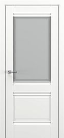Дверь межкомнатная «Венеция В4» Белый матовый остекление Сатинато