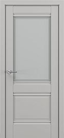 Дверь межкомнатная «Венеция В4» Серый матовый new остекление Сатинато