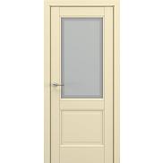 Дверь межкомнатная «Венеция В5» Матовый кремовый остекление Сатинато