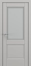 Дверь межкомнатная «Венеция В5» Серый матовый new остекление Сатинато