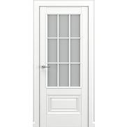 Дверь межкомнатная «Турин АК В1» Белый матовый остекление Сатинато