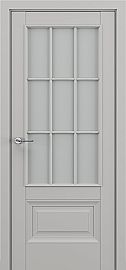 Дверь межкомнатная «Турин  АК В2» Серый матовый new остекление Сатинато